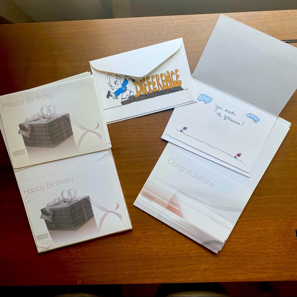 Arbonne  cards (about 10-15)
